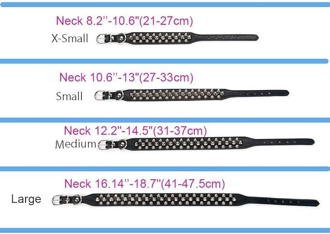 Dog Collar with Spikes, Male Spike Puppy Collars PU Leather Mushrooms Rivet Boy Studded Cat Collars Adjustable for XXS XS Medium Large Dogs, Yellow, M