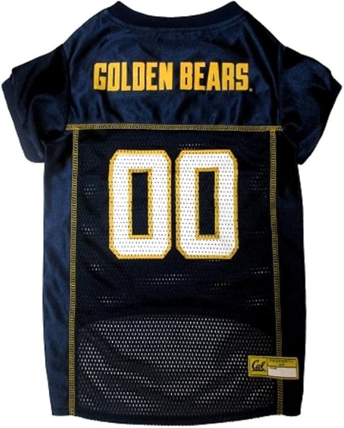 Pets First NCAA College California Golden Bears Mesh Jersey for DOGS & CATS, X-Small.Licensed Dog Jersey with your Favorite Football/Basketball College Team