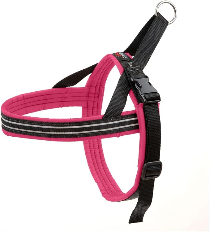 ComfortFlex Sport Dog Harness – No-Choke, Fully Padded, Non-Chafing Harness with Control Handle – Reflective, Lightweight, Adjustable for Active Dogs – Medium, Berry