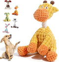 2026 New Indestructible Dog Toy, Dog Toys for Aggressive Chewers, Interactive Dog Squeaky Toys Soft Puppy Chew Toy for Small Medium Large Dogs (Orange)