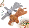 2026 New Dog Toys,Indestructible Plush Dogs Toy for Aggressive Chewers,Squeaky Durable Chew Toy for Indoor Pups Teething, Stuffed Toys for Small Medium Large Dogs (A-Yellow+Grey)