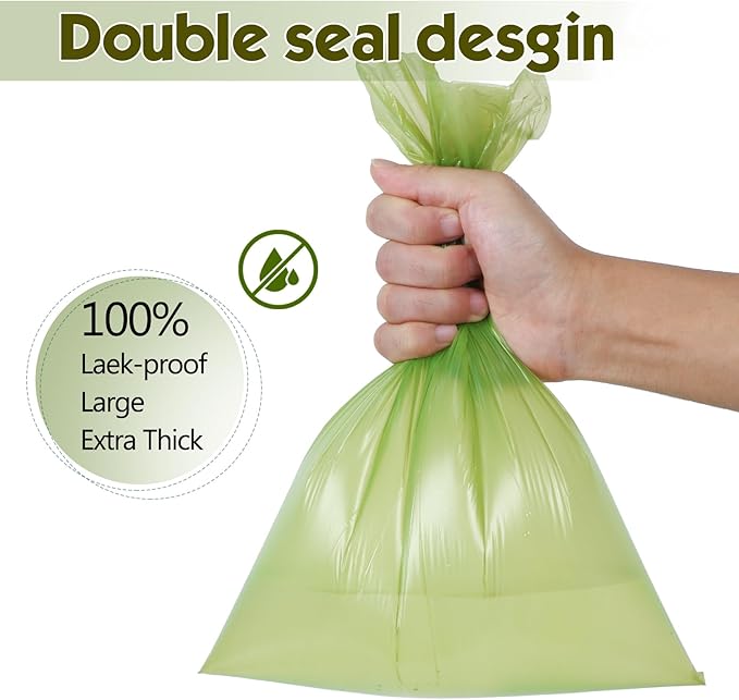 Dog Poop Bag 300 Counts 15 Rolls, Unscented Doggy Poop Bags, Leak-Proof Dog Bags for Poop, Doggie Cat Poop Bags Cats Litter, Waste Bags Puppy Trash Bags for Doggy Pets (13 x 9 Inches)