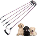 Dual Dog Leash 360° Tangle-Free - Reflective Heavy Duty, Comfortable Handle for Small/Medium/Large Dogs, Support Multiple Rope Addition (Purple 1, Four Leashes)
