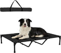 Dog Cooling Bed, Raised Pet Cot for Medium and Large Dogs, Cooling Breathable Mesh, Durable Sturdy Frame, Washable Cover, Portable and Easy to Assemble Indoor/Outdoor Pet Bed, Black, L