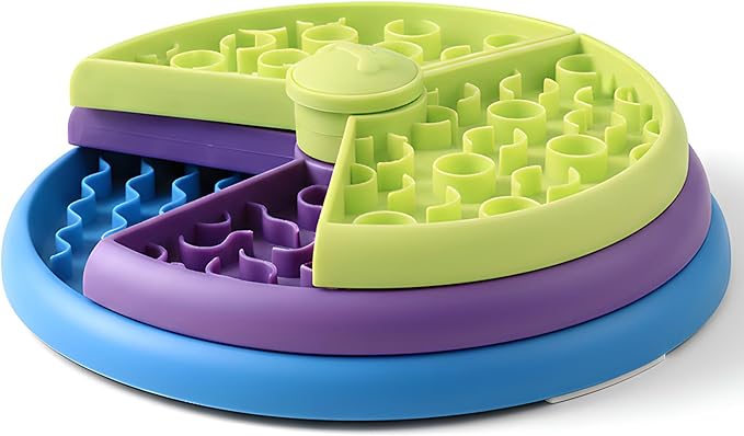 YOLLO Slow Feeder Dog Bowl 3 Levels, Interactive Puzzle Design to Reduce Boredom and Anxiety, Non Slip Dog Slow Feeder for Small Medium Large Dogs, Anti Gulp Design Promotes Healthy Eating