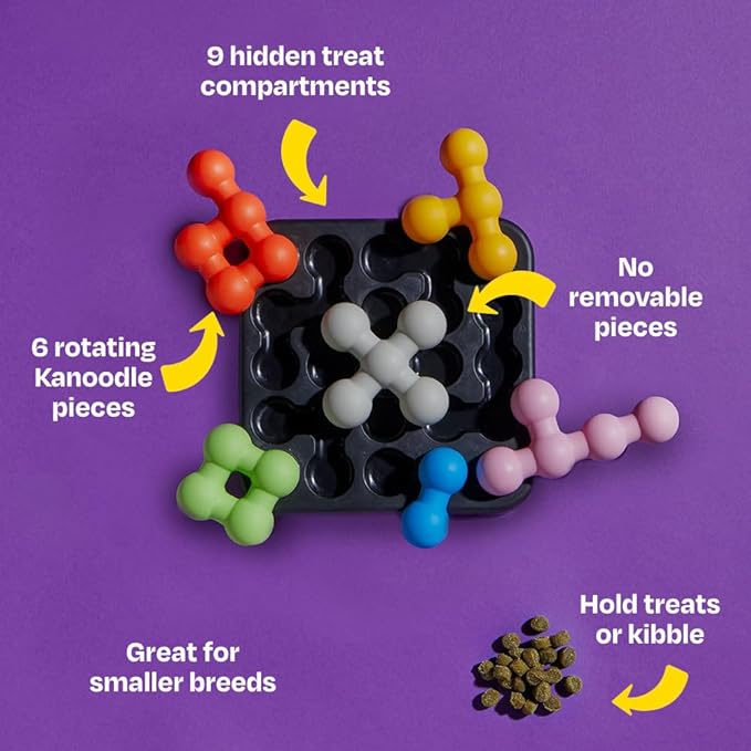 Brightkins Kanoodle Dog Edition Small - Interactive Puzzle Toys, Enrichment Slow Feeder, Training Tool for Puppies