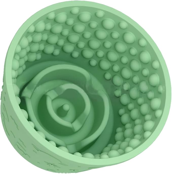 Dog Slow Feeder Lick Bowl,Anxiety Relief Treat Dispenser, Non-Slip Anti-chocking Pet Dish, Interactive Puzzle Toy for Small Medium Large Breed,Freezable BPA Free Silicone Dishwasher Safe