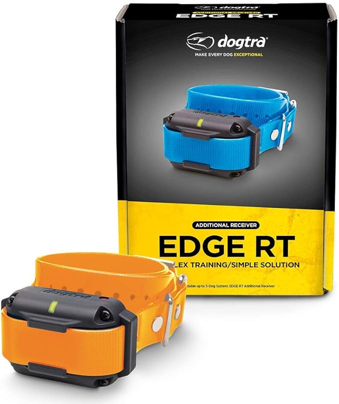 Dogtra Edge RT Additional Receiver Long Range High-Output 1-Mile Waterproof 3-Dog Expandable Remote Dog Training E-Collar with Combination Boost Control for Professionals