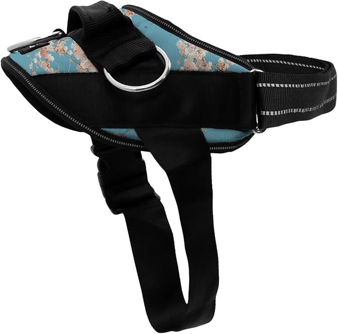 ShawnCo Essential Dog Harness, No-Pull Pet Vest with 3 Leash Clips, No Choke, Reflective, Adjustable and Padded, for Easy Walking and Training for Small, Medium and Large Dogs (Freckle's Garden, XL)