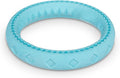 Messy Mutts Totally Pooched Chew n' Tug Ring | TPR Dog Toy | Made for Tough Chewers | Tough Fetch Ring for Dogs | 6.5” | Teal