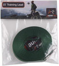 LupinePet Basics 1/2" Green 15-foot Extra-Long Training Lead/Leash for Small Pets