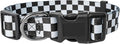 Dog Collar Adjustable Puppy Collar for Small Medium Large Dogs, Nylon Safety Collars with Leopard Print Night Visibility, Plaid L