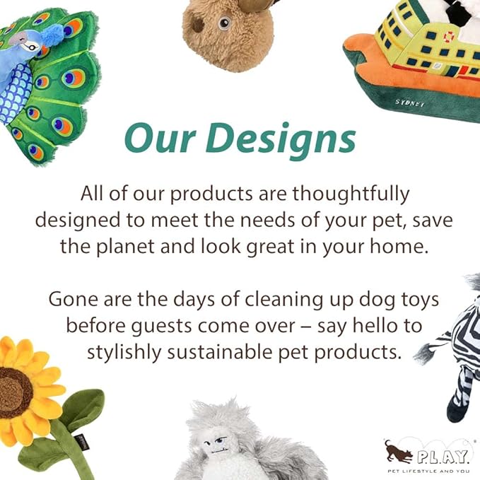 P.L.A.Y. Dog Toys - Junk Food Themed Durable Squeaker Chew Toy, Great for Puppies & All Dog Breeds & Sizes - Machine Washable (Soft Serve Ice Cream)