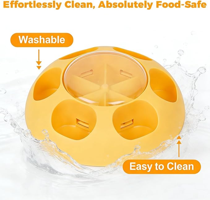 ABULL Interactive Dog Puzzle Toy - Simple Press to Get Treats, 2-in-1 Treat Dispenser & Slow Feeder for Healthy Eating, Keep Them Busy and Stop Boredom, Food-Grade & Easy-Clean for All Breeds