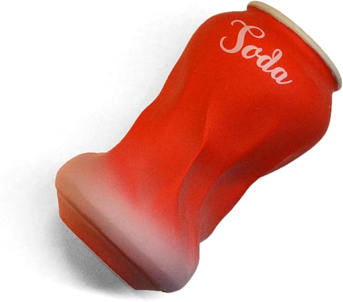 Latex Dog Squeaky Chew Toys, Flatten PET Bottles (RED)