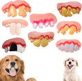 A Set of 8pcs Spoof Teeth Fake for Dogs,Funny Silicone Teeth Braces,Creative Fake Chew Toys, Easy to Apply Dog Toy,Interactive Toys,Dog Christmas Costume Suitable Accessories