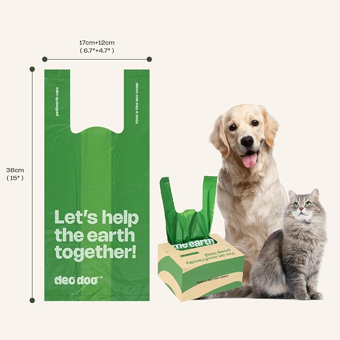 Dog Poop Bags with Handles 300 Counts Big Sizes Leak Proof and Extra Thick Waste Bags for Walking Small Medium Large Dogs Cats Litter Unscented