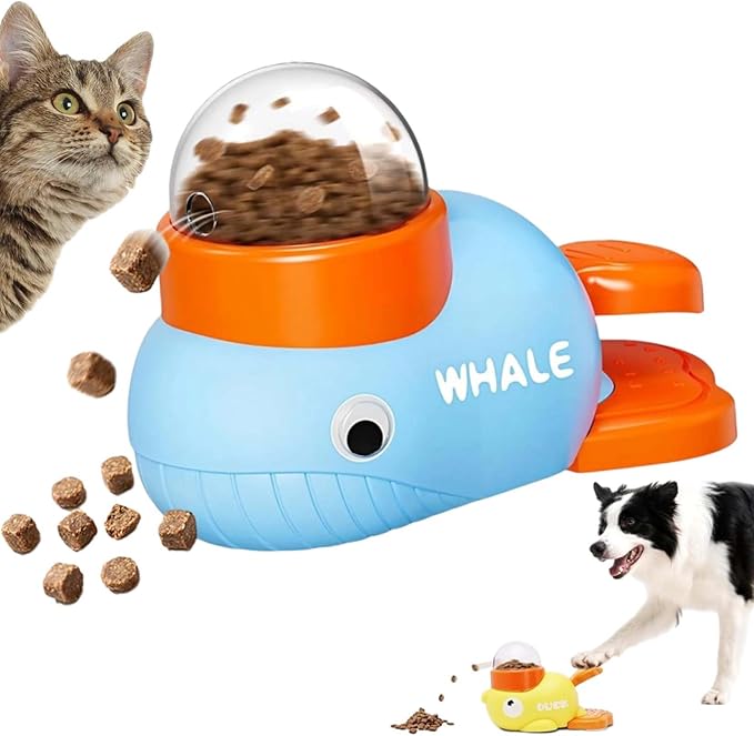 Dog Feeder Puzzle Toy Duck, Interactive Dog Treat Dispenser Toy, 2-in-1 Dogs Puzzle Feeder for Dogs & Cats, Slow Feeders for Training, Indoor/Outdoor Interactive Play (Style B)