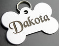Stainless Steel Custom DEEP Engraved Pet ID Tags Personalized Front/Back Dog Tags for Dogs and Cats - XL Bone 1-1/3"x2 (1-Side Engraving)