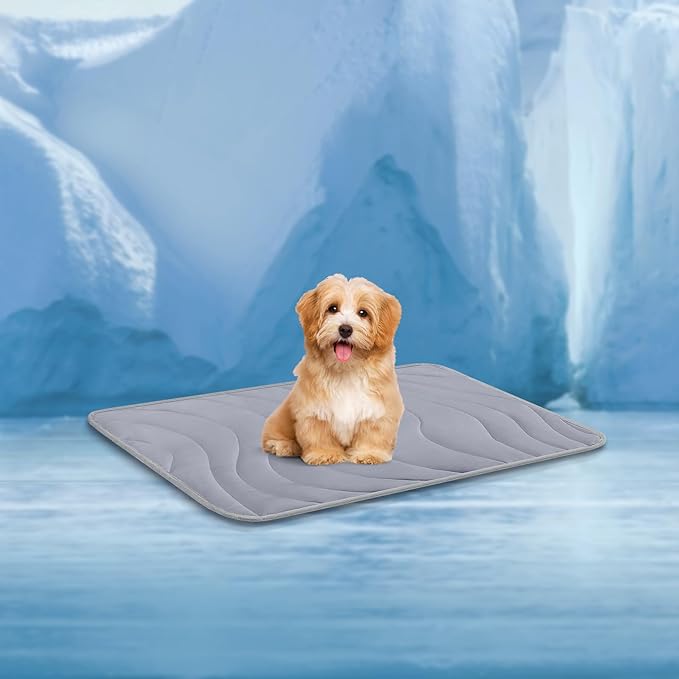 Cozyide Dog Cooling Mat, Medium Cooling Mat for Dogs, Reversible Pad for Pet, 28" L x 22" W, Dark Grey