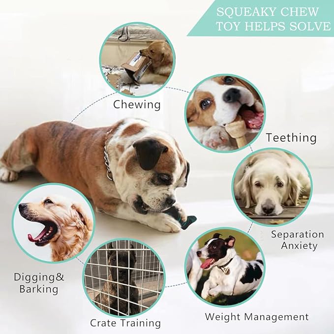 Dog Chew Toy for Aggressive Chewer Squeak Dog Toys for Medium Large Dogs,Dog Toothbrush 100% Natural Rubber Durable Toy with Unique Shark Design
