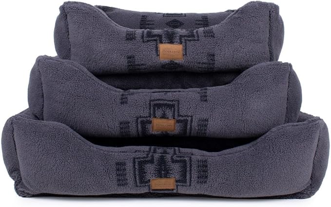 Pendleton Harding Tonal Berber Kuddler Dog Bed in Gray, XL