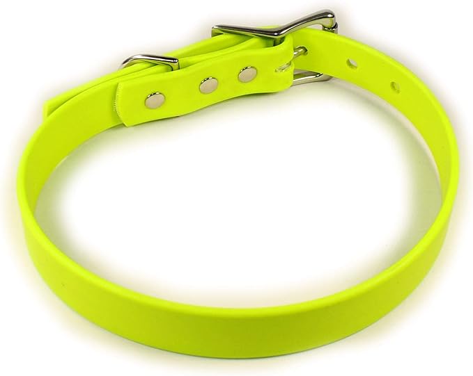 Waterproof Dog Collar (Medium: 14"-18", Yellow)