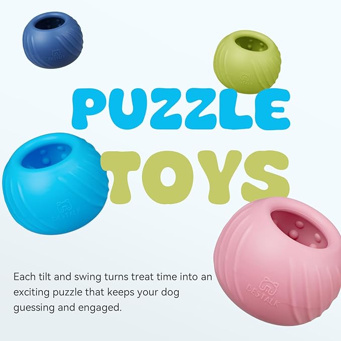 Long-Lasting Dog Lick Toy, Wobbly Dog Enrichment Lick Bowl to Keep Dogs Busy, Interactive Stuffable Dog Treat Feeder for Boredom, Silicone Treat Dispensing Chew Toy(Green,L)