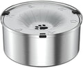 SCHITEC Dog Water Bowl No Spill 1.2L/40oz Slow Drinking Anti-Splash Stainless Steel Dog Bowl with Floating Disk, Spill Proof Pet Travel Water Dispenser for Sloppy Messy Drinkers(Light Gray)