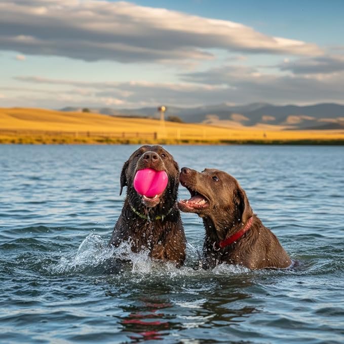 Ruff Dawg Dawg-Hart XL – Heart Shaped Rubber Toy – Floating & Bouncing Fetch Toy for Aggressive Chewers – Interactive & Fun – Neon Colors for Outdoor Play