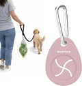 Sweet Paws Dog Poop Bag Holder Charm for Hands-Free Carry of Used Poop Bag, Durable Eco-Friendly Silicone Dog Walking Accessory with Carabiner Clip-Blush Pink