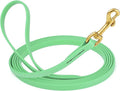 Viper Biothane K9 Working Dog Leash Waterproof Lead for Tracking Training Schutzhund Odor-Proof Long Line with Solid Brass Snap for Puppy Medium and Large Dogs, 33ft Sea Foam Green