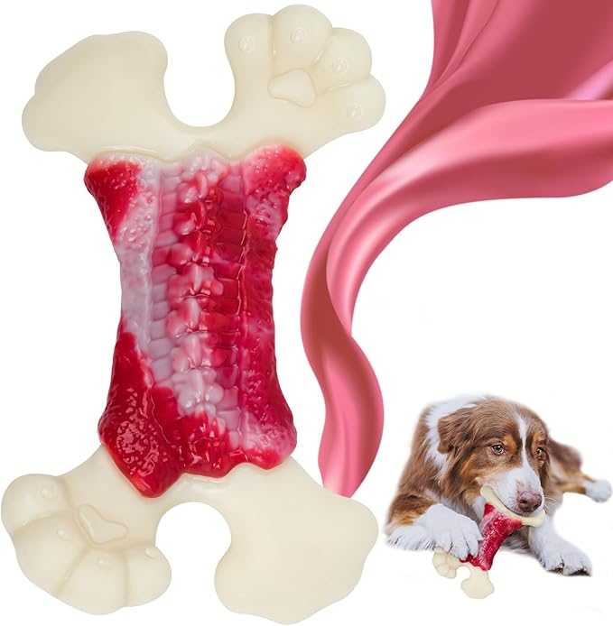 Dog Toys for Aggressive Chewers, Dog Chew Toys for Large Dogs, Tough Dog Toys for Aggressive Chewers, Dog Chew Toys for Aggressive Chewers, Dog Toys to Keep Them Busy with Real Beef Flavors