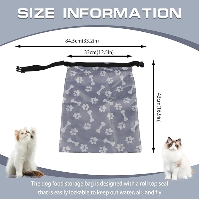2Packs Dog Travel Bag,10 lb Dog Food Storage Container, Airtight Pet Travel Accessories, Large Capacity Dogs Food Carrier for Camping,with 1Packs Collapsible Dogs Travel Bowls,Perfect for Camping Trip