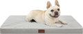 Dog Bed Mats for Medium Dogs - Orthopedic Dog Pet Bed Thick Egg Foam Crate, Removable Washable Cover, Non-Slip Bottom Durable Dog Crate Bed Mat (Light Grey, M(30''x20''x3''))
