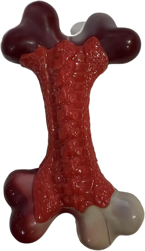 Durable Nylon Dog Chew Toy, Red, Indestructible Design
