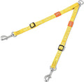 HOWGO Double Dog Leash, No Tangle 360° Swivel, Adjustable Two Padded Handles, Double Clip Dog Leash Coupler Splitter for 0~50 lbs Small and Medium Breeds (Yellow, 2/3'' x 0.9 FT, Ultralight)