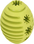 Dog Toy, Dog Football Toy Rubber Dog Puzzle Toys Tough Dog Treat Ball Toy Squeaky Dog Chew Toys Dog Balls Toy Dog Treat Dispenser Toy Interactive Dog Enrichment Toys for Medium and Large Dogs, Green