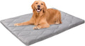 BEAUTYZOO Dog Crate Pad for Large Dogs, Washable & Detachable Kennel Mat, Anti-Slip Soft Fluffy Puppy Bed for Crate, Cage, and Car Travel, Cozy Sleeping Mattress, 42x28 Inches, Gray