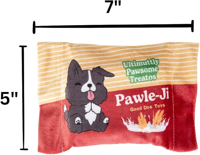 DesiPups Indian Desi Dog Plush Chew Toy | 2-in-1 Design with Squeaker and Crinkle for Small, Medium and Large Dogs, Machine Washable Cookie Biscuit Treat