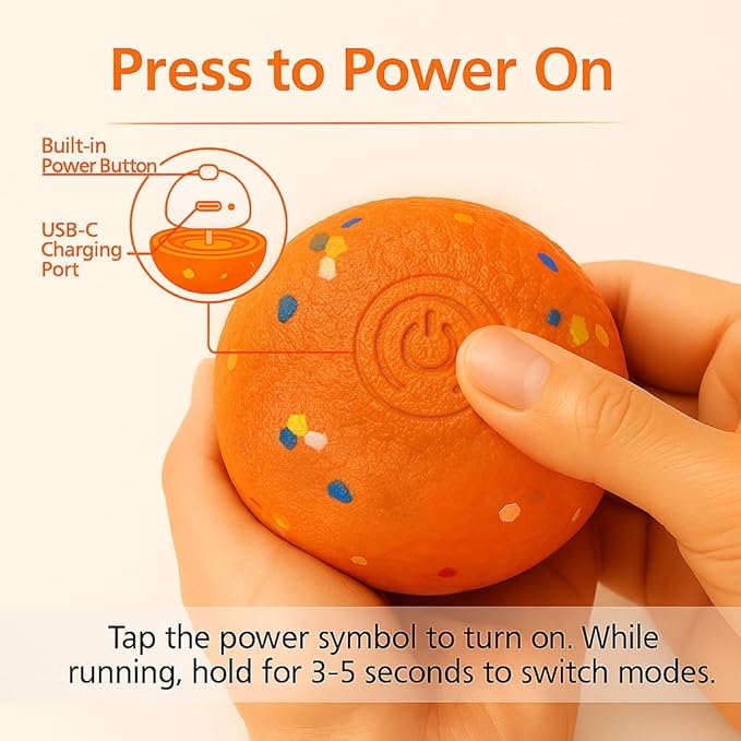 2025 Upgraded Smart Interactive Dog Toy, Durable E-TPU Material, Built-in Anti-mistouch Switch, for Large, Medium, and Small Dogs – Dog Toys to Keep Them Busy Indoors & Outdoors