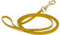Viper Biothane K9 Working Dog Leash Waterproof Lead for Tracking Training Schutzhund Odor-Proof Long Line with Solid Brass Snap for Puppy Medium and Large Dogs, 33ft Treasure Gold