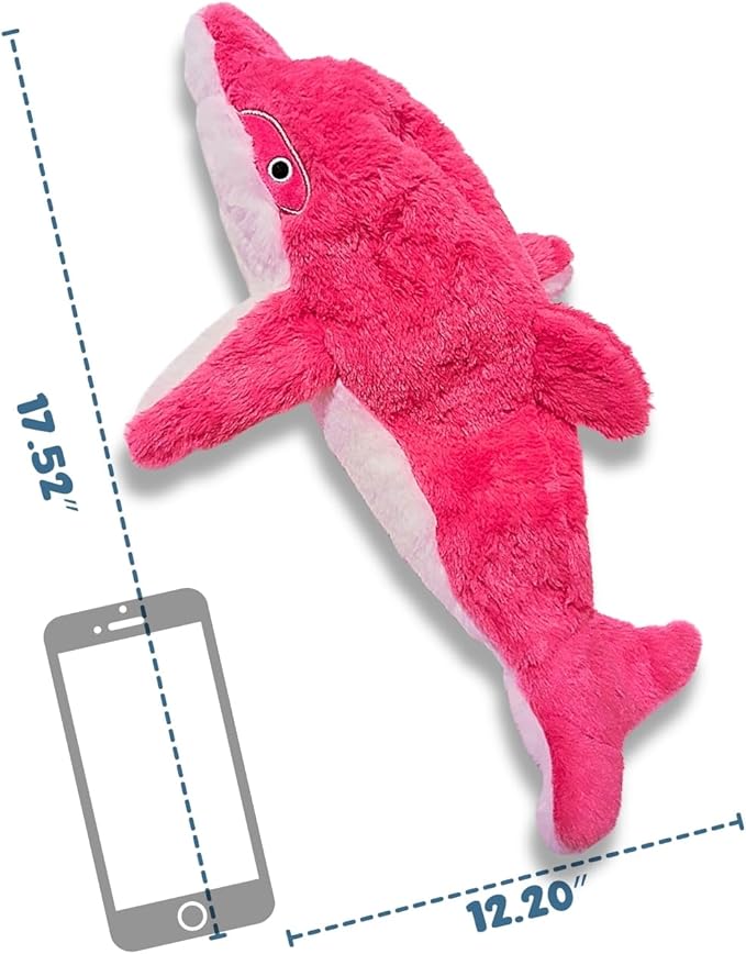 Crinkle Dog Toy – No stuffing Squeaky Dog Toy for Small Medium & Large Breeds, Interactive Tough Toy Set - Ideal for Chewing Teething & Fetch Durable Pet-Safe Materials - Soft Pink/Purple Plush, Large