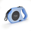 Hounds & Pups Retractable Dog Leash, 15 ft Length, LED Light for Night Walks (Blue)