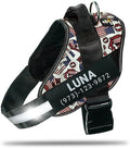 Personalized No-Pull Dog Harness with Name Patch, Adjustable, Reflective, Padded, Heavy Duty Pet Vest to Prevent Tugging, Pulling, or Choking, Training and Walking, USA, 2XL