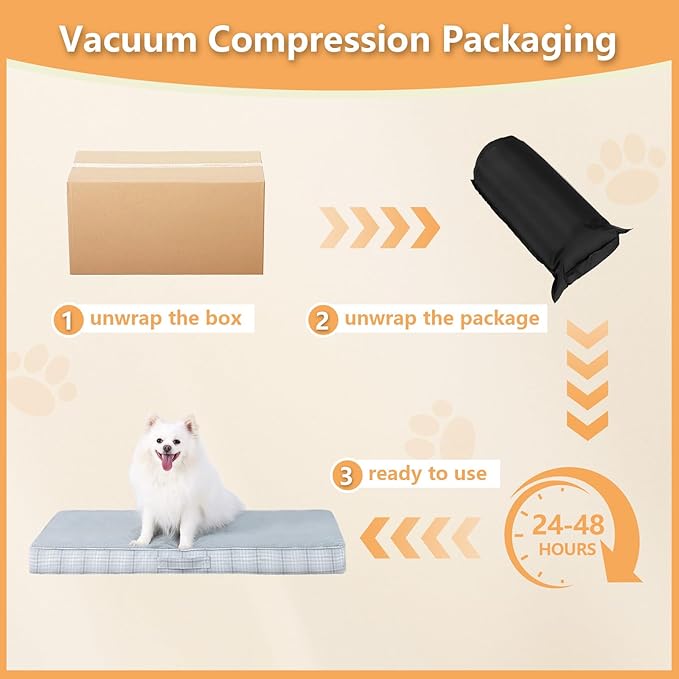 MIHIKK Washable Orthopedic Dog Bed for Small Dogs, S Waterproof Pet Bed with Egg Crate Foam Strong Support, Machine Washable Cover & Anti-Slip Bottom & Durable Zipper 23x17(Gray)