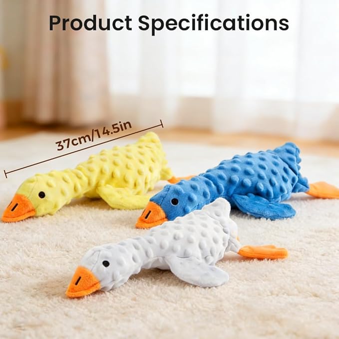 Dog Chew Toys, 2026 New Upgraded Hide and Seek Dog Toys for Aggressive Chewers, Crinkle Duck Squeak Toy for Puppy/Large/Medium/Small Dogs (1, White)