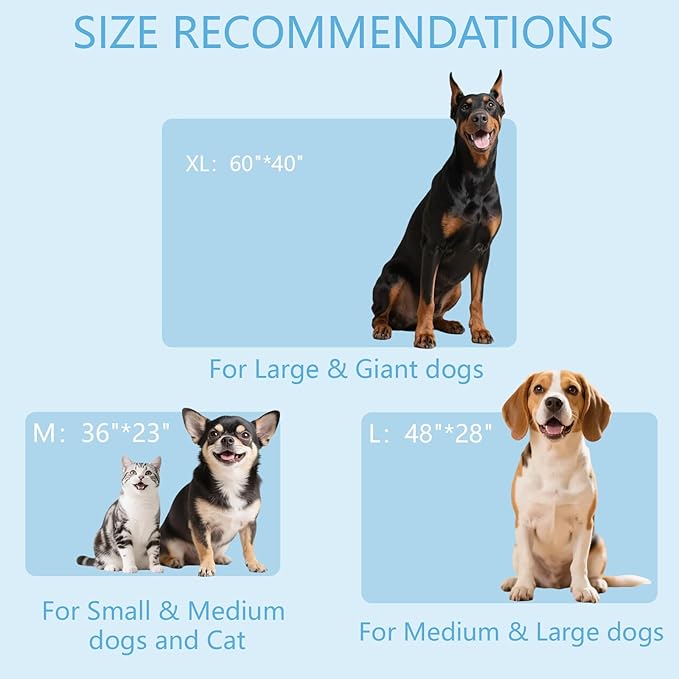 BECEMURU Dog Cooling Mat in Summer & Plush Warm Blanket in Winter, 2-Sided Reversible Dog Pad, 36"x23" Thickened Pet Bed for Crate, Kennel, Sofa - Machine Washable, Non-Gel, Durable