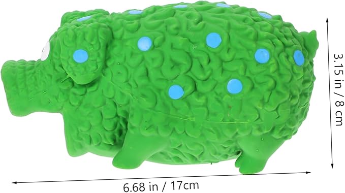 POPETPOP Squeaky Pig Dog Chew Toy Sturdy Latex Teething Toy for Puppies and Small Dogs for Interactive Play and Molar Health