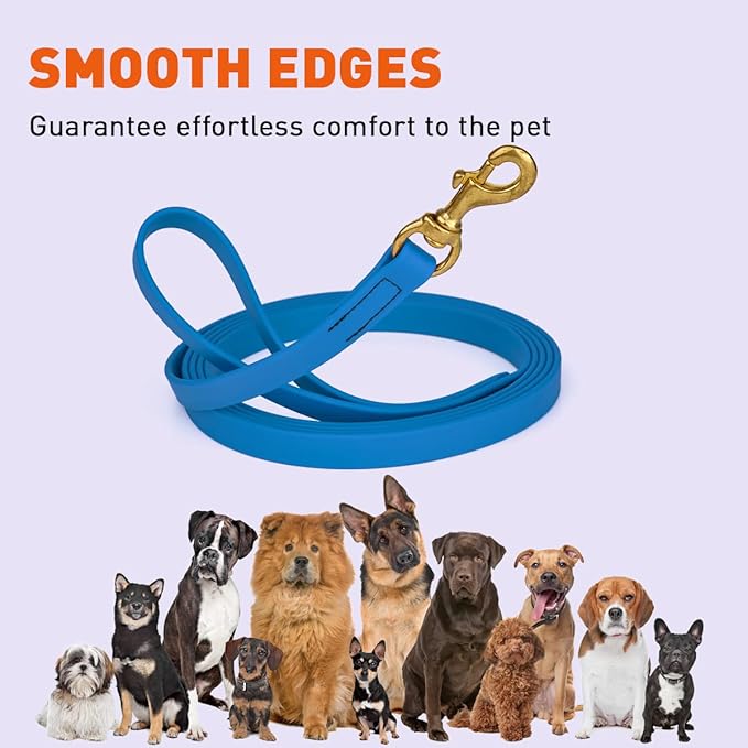 Viper K9 Biothane Working Dog Leash Waterproof Lead for Tracking Training Schutzhund Dog Sport and Search - Odor-Proof Long Line with Solid Brass Snap for Puppy Medium and Large - Water Friendly